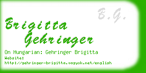 brigitta gehringer business card